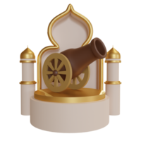 3D-illustratieobject ramadan-podium kan worden gebruikt voor web, app, info-afbeelding, enz png