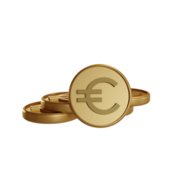 El dinero de la moneda del icono del objeto de ilustración 3d se puede utilizar para web, aplicación, gráfico de información, etc. png
