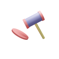 3d Illustration Object icon hammer Can be used for web, app, info graphic, etc png