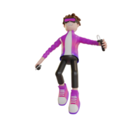 3D Illustration Object Character Metaverse png