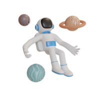 3D Illustration object character astronaut png
