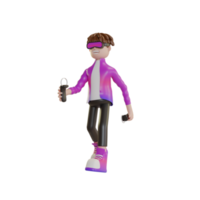 3D Illustration Object Character Metaverse png