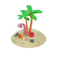 3d ilustración objeto verano png