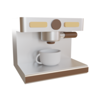 3D-afbeelding objectpictogram koffiemachine kan worden gebruikt voor web, app, info-afbeelding, enz png