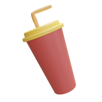 La taza de bebida de icono de objeto de ilustración 3d se puede utilizar para web, aplicación, gráfico de información, etc. png