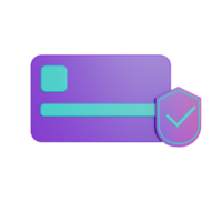 3d Illustration Object icon credit card security png