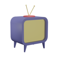 A televisão de objeto de ilustração 3d pode ser usada para web, aplicativo, gráfico de informações, etc. png