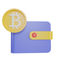 3d illustration objet icône bitcoin png