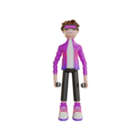 3D Illustration Object Character Metaverse png