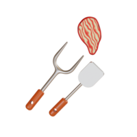 bbq grill illustration with machine grill 3d png