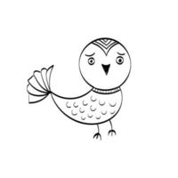 lindo diseño de pájaro dibujado a mano para imprimir o usar como afiche, tarjeta, volante o camiseta vector