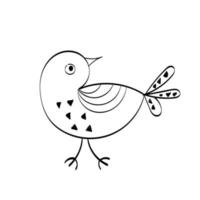 Cute Hand Drawn Bird design for print or use as poster, card, flyer or T Shirt vector