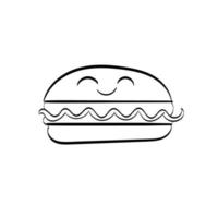 diseño de icono de comida lindo imprimible para uso como afiche, tarjeta, logotipo, volante o camiseta vector