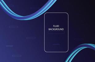 Background  Colorful gradient wave banner template with fluid wave shape design vector