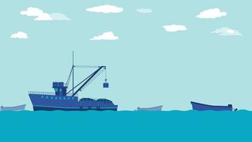 fishing vessel boat vector