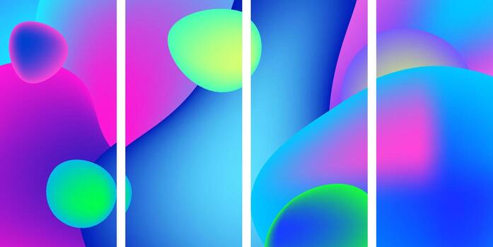 abstract set gradient color background vector