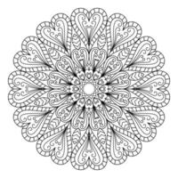 mandala para colorear páginas, patrones, hermosos mantras, fondos islámicos, tarjetas de boda, plantillas de decoración y diseños de camisetas vector