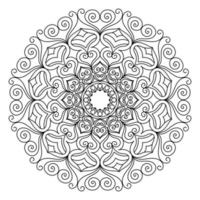 mandala para colorear páginas, patrones, hermosos mantras, fondos islámicos, tarjetas de boda, plantillas de decoración y diseños de camisetas vector