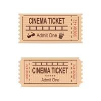 Cinema tickets in retro style vector