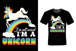 diseño de camiseta de unicornio, vintage, tipografía vector