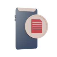 3d Illustration Object Icon mobile phone file data png