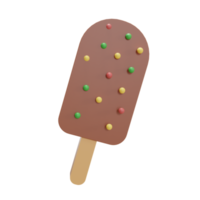 El helado de icono de objeto de ilustración 3d se puede utilizar para web, aplicación, gráfico de información, etc. png