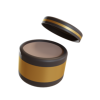 3d Illustration Object icon face powder cosmetics Can be used for web, app, info graphic, etc png