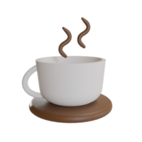 Xícara de café de ícone de objeto de ilustração 3D pode ser usada para web, aplicativo, gráfico de informações, etc png