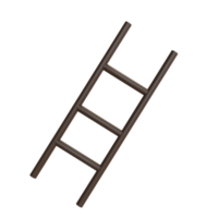 3D-illustratieobjectpictogramladder kan worden gebruikt voor web, app, info-afbeelding, enz png