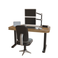 3d Illustration Object icon computer stand office works png