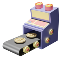 3d Illustration Object money printing machine Can be used for web, app, info graphic, etc png