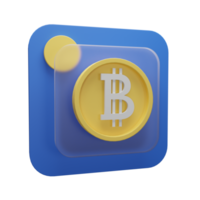 3d Illustration Object Icon bit coin Can be used for web, app, info graphic, etc png