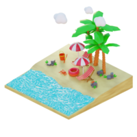 3D illustration object summer png