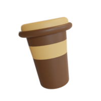 La tasse à café d'icône d'objet d'illustration 3d peut être utilisée pour le Web, l'application, le graphique d'informations, etc. png