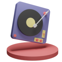 3D-Illustration Objektsymbol Musik Retro-Player kann für Web, App, Infografik usw. verwendet werden png