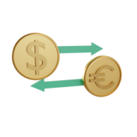 3d Illustration Object icon money change Can be used for web, app, info graphic, etc png