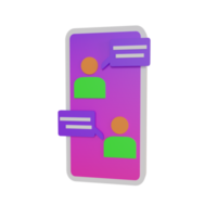 3d Illustration Object icon chatting Can be used for web, app, info graphic, etc png