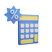 3d Illustration Object icon calculator Can be used for web, app, info graphic, etc png