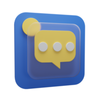 3d Illustration Object Icon chatting Can be used for web, app, info graphic, etc png