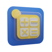 3d Illustration Object Icon calculator Can be used for web, app, info graphic, etc png