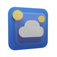 illustrazione 3d icona oggetto meteo può essere utilizzato per web, app, grafica info, ecc png