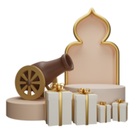 3D-illustratieobject ramadan-podium kan worden gebruikt voor web, app, info-afbeelding, enz png