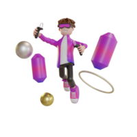 3D Illustration Object Character Metaverse png