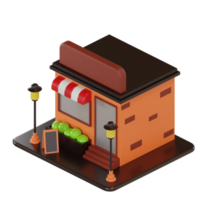 3d Illustration Object Icon building png