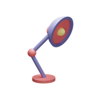 La lámpara de estudio de icono de objeto de ilustración 3d se puede utilizar para web, aplicación, gráfico de información, etc. png