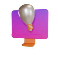 3d Illustration Object icon idea Can be used for web, app, info graphic, etc png