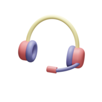 O fone de ouvido de ícone de objeto de ilustração 3D pode ser usado para web, aplicativo, gráfico de informações, etc. png