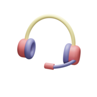 El auricular de icono de objeto de ilustración 3d se puede utilizar para web, aplicación, gráfico de información, etc. png