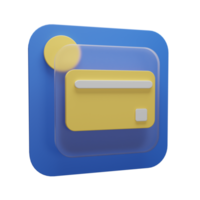 3D-afbeelding objectpictogram creditcard kan worden gebruikt voor web, app, info-afbeelding, enz png