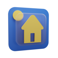 3d Illustration Object Icon home Can be used for web, app, info graphic, etc png